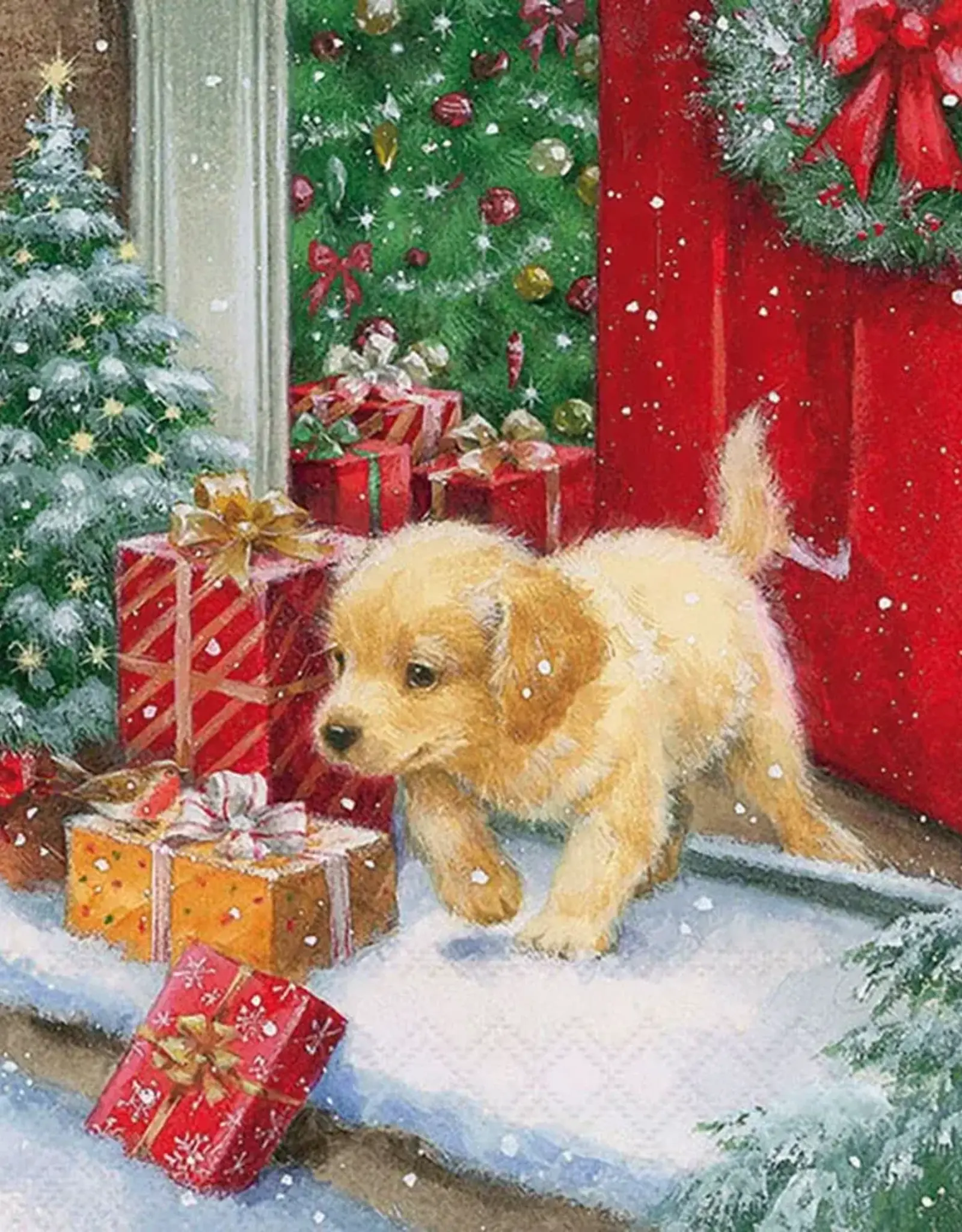 Serv. Table Puppy X-Mas