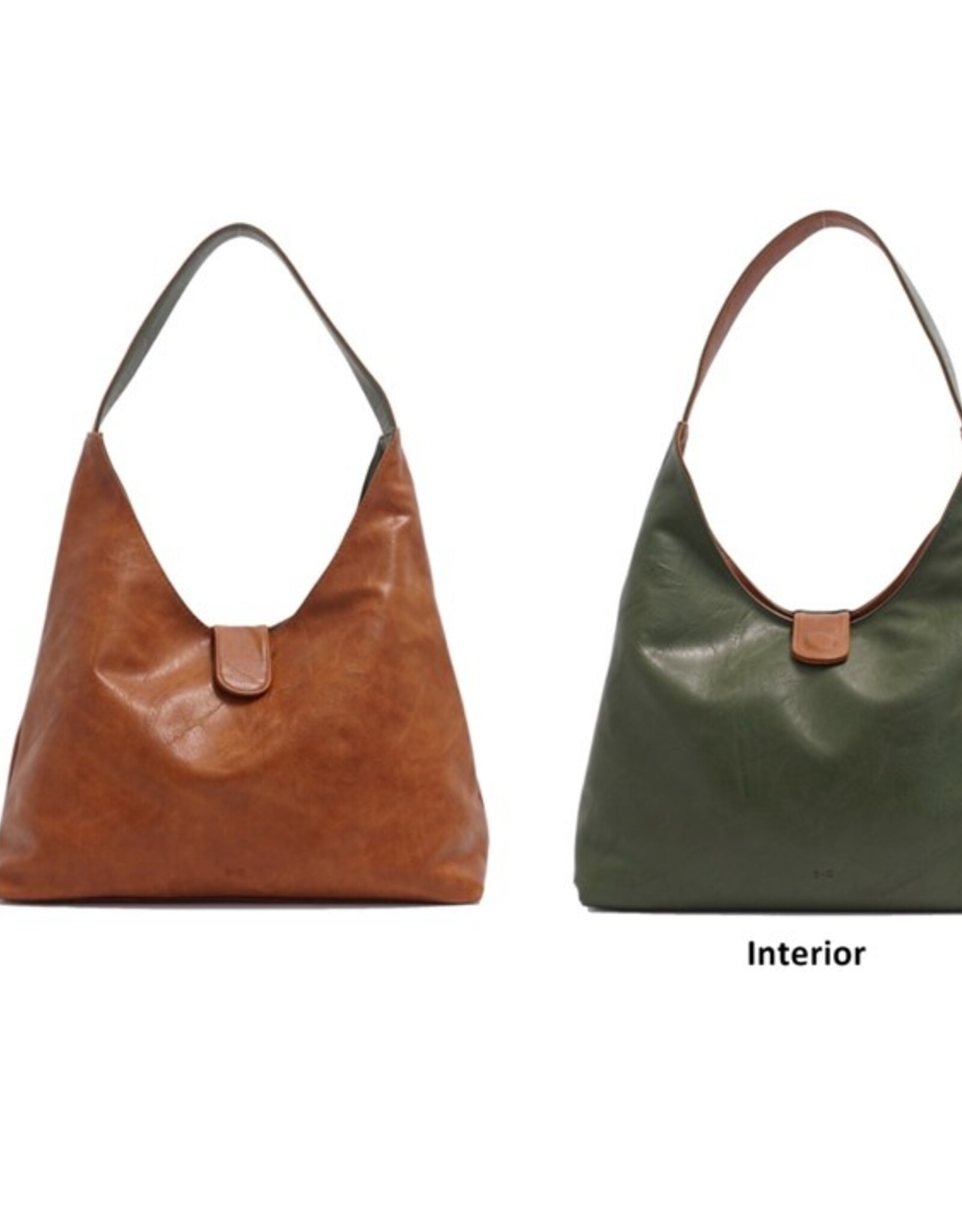 Sac réversible Charlene - Camel -Vert