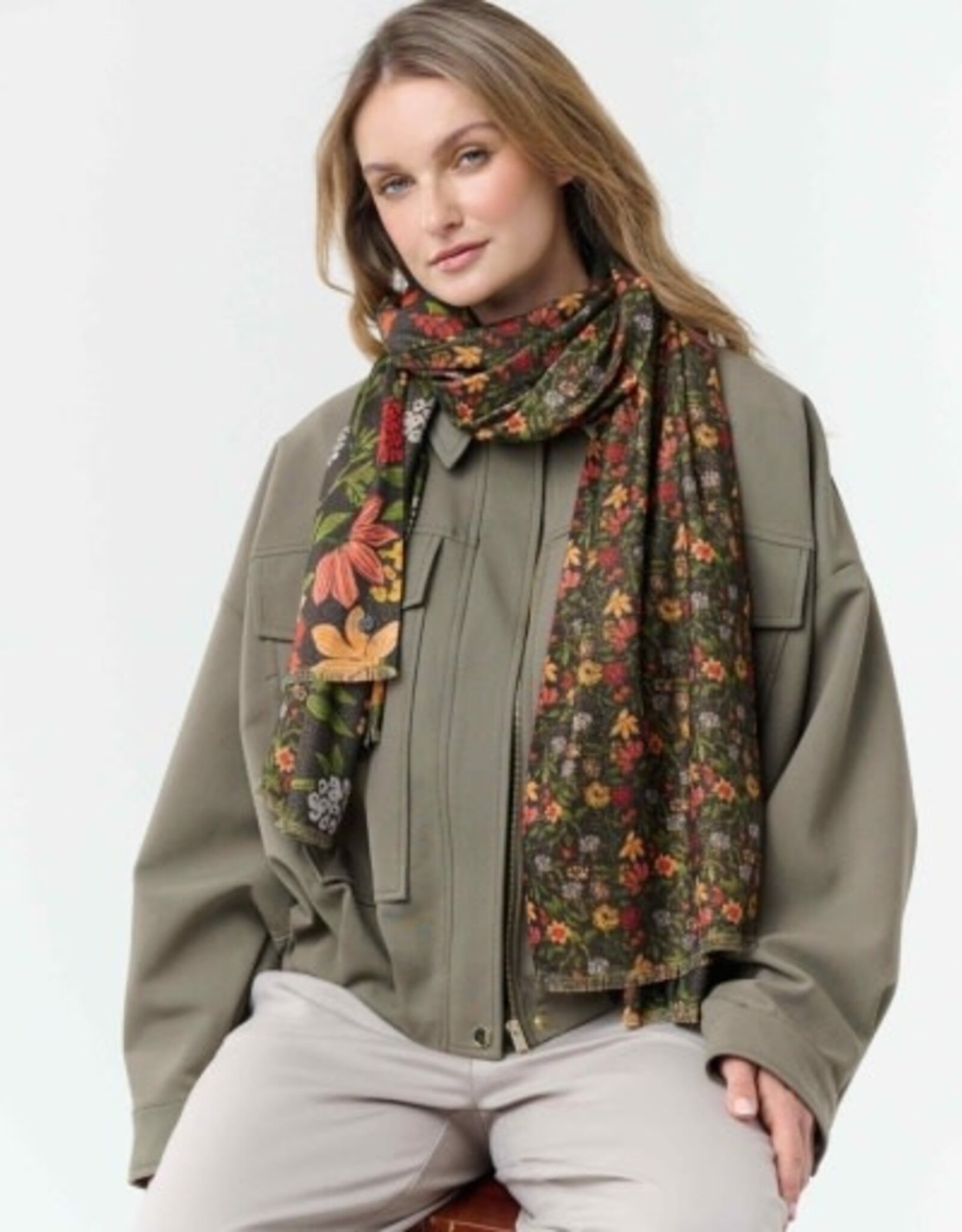 V. FRAAS Foulard floral - automnale