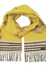 V. FRAAS Foulard motif d'ourson - Jaune