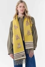 V. FRAAS Foulard motif d'ourson - Jaune