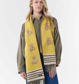 V. FRAAS Foulard motif d'ourson - Jaune
