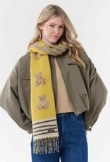 V. FRAAS Foulard motif d'ourson - Jaune