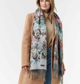 V. FRAAS Foulard Romantique design - zen bleu