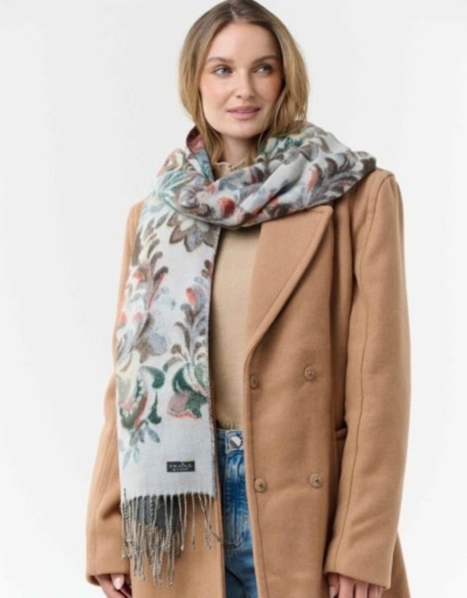 V. FRAAS Foulard Romantique design - zen bleu