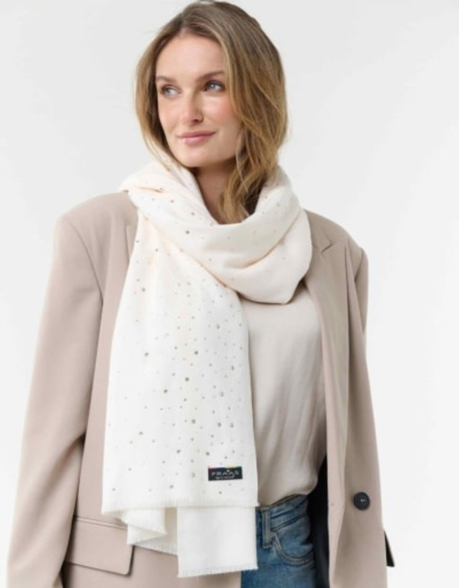 V. FRAAS Foulard ivoire & brillant