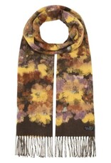 V. FRAAS Foulard fleuri coloré - Brun