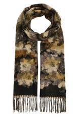 V. FRAAS Foulard fleuri coloré - Noir