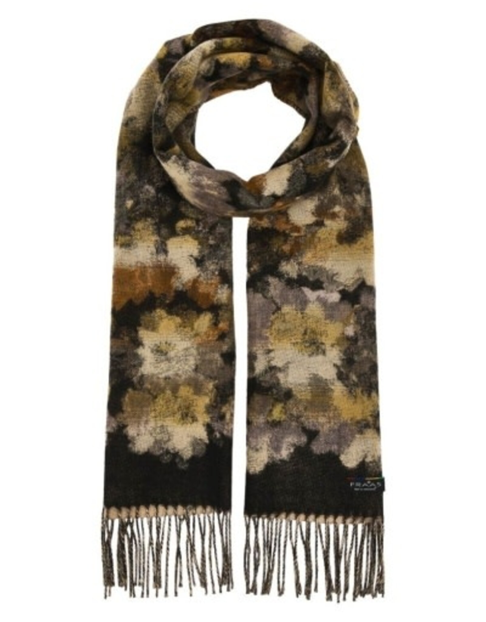V. FRAAS Foulard fleuri coloré - Noir