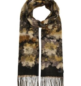 V. FRAAS Foulard fleuri coloré - Noir