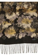 V. FRAAS Foulard fleuri coloré - Noir