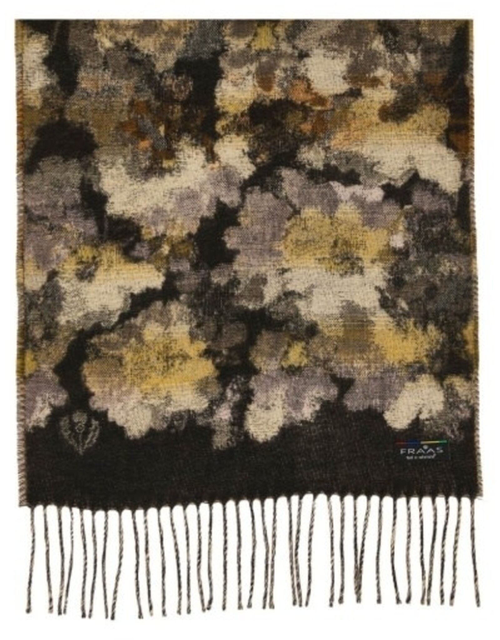 V. FRAAS Foulard fleuri coloré - Noir