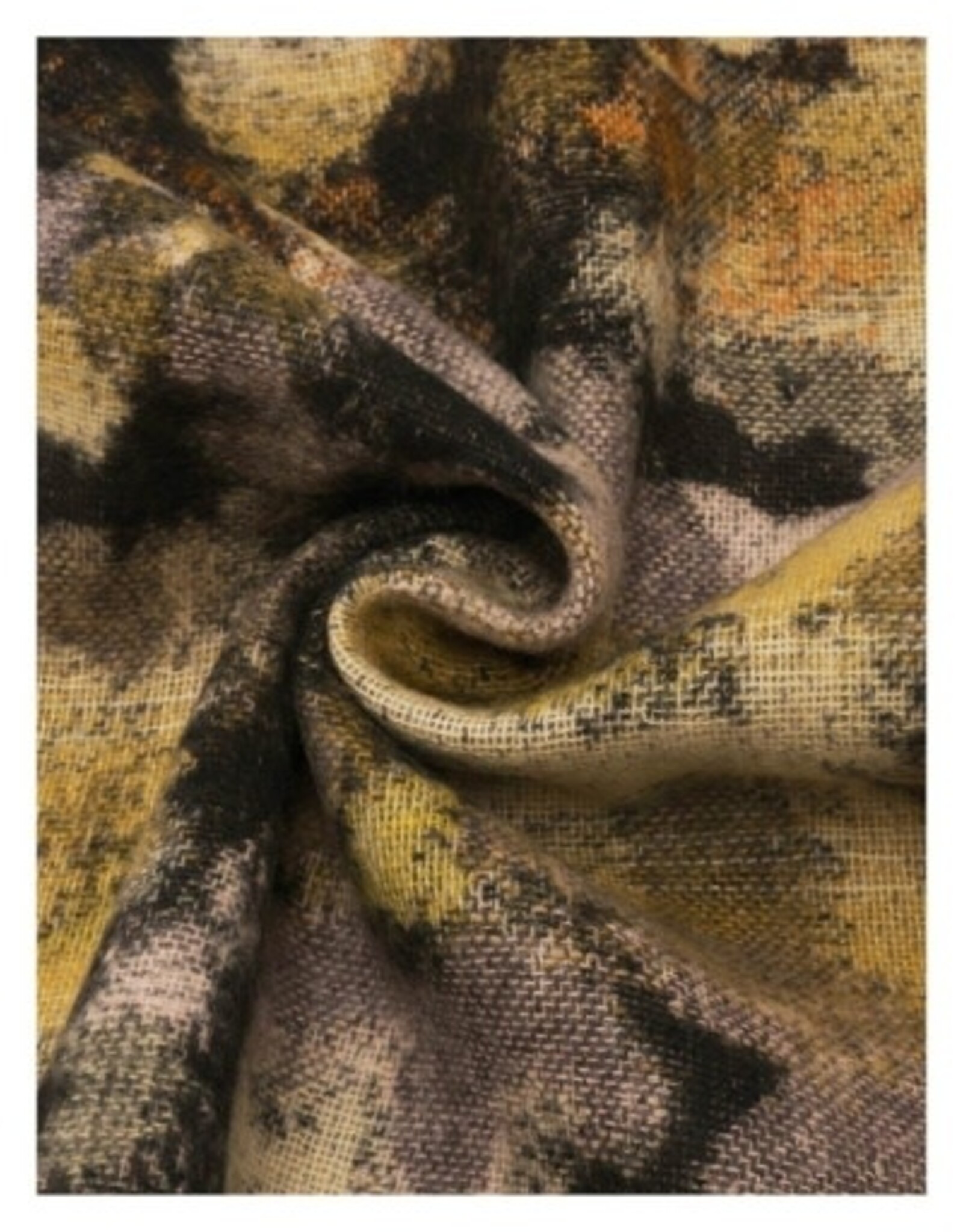 V. FRAAS Foulard fleuri coloré - Noir