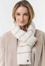 V. FRAAS Foulard tricot Ivoire rayures