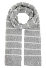 V. FRAAS Foulard gris - Rayures blanches