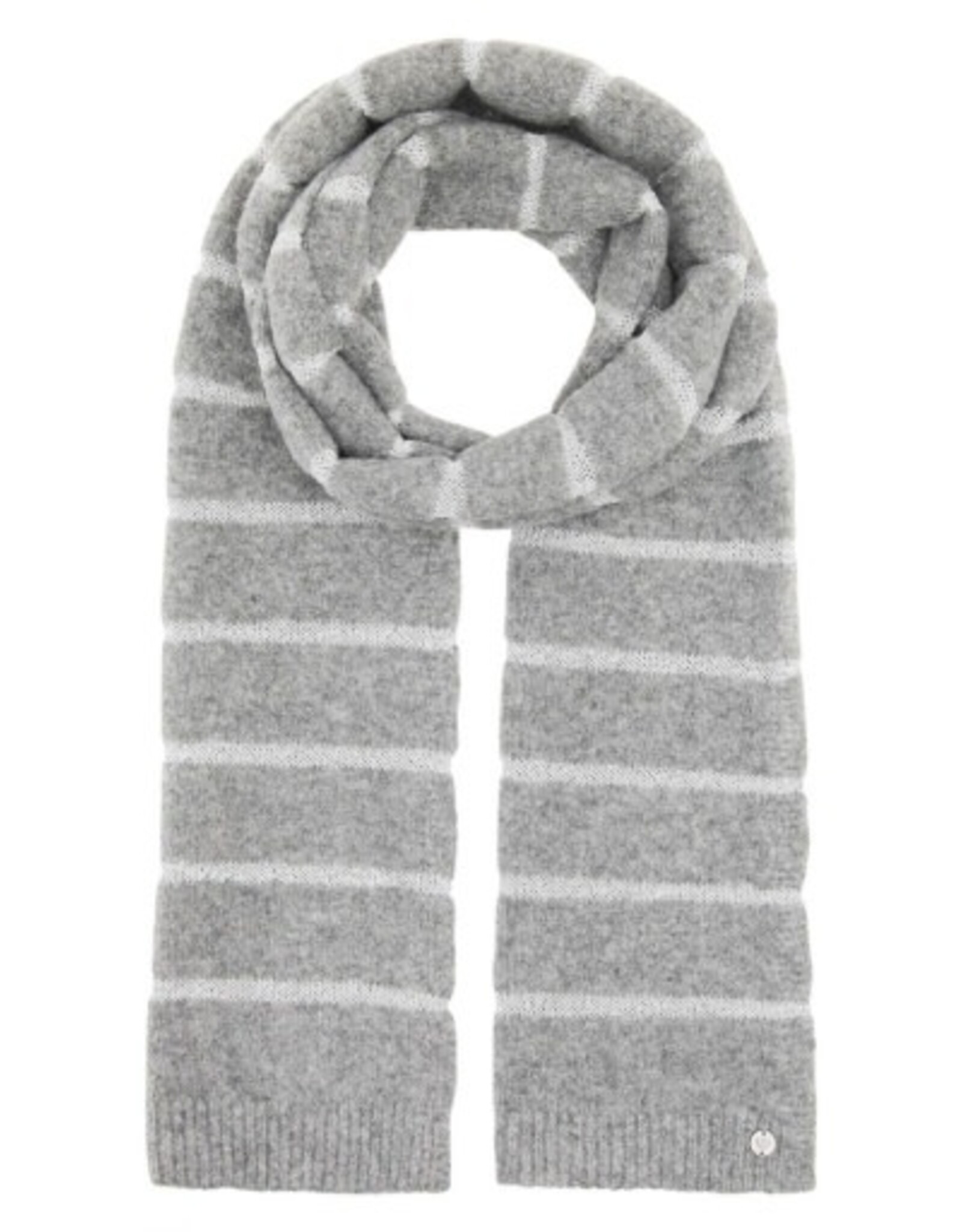 V. FRAAS Foulard gris - Rayures blanches