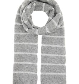 V. FRAAS Foulard gris - Rayures blanches