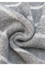 V. FRAAS Foulard gris - Rayures blanches