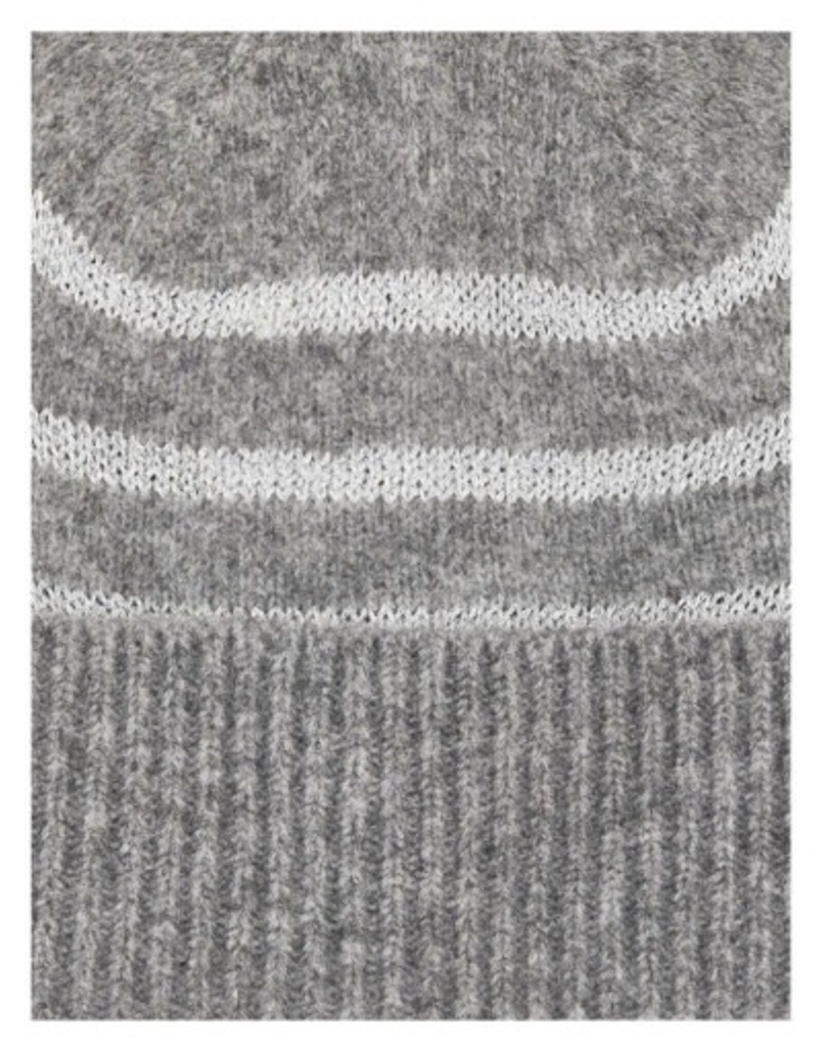 V. FRAAS Tuque tricot grise - Rayures