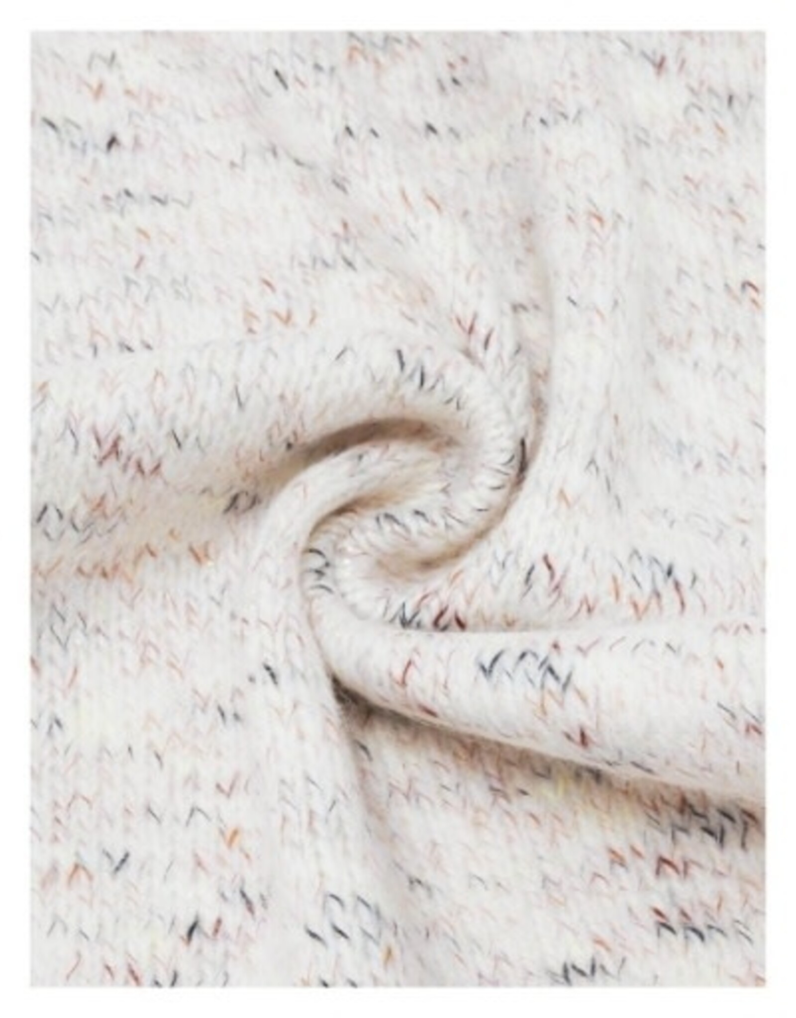 V. FRAAS Foulard tricot en pointe - Chinée ivoire