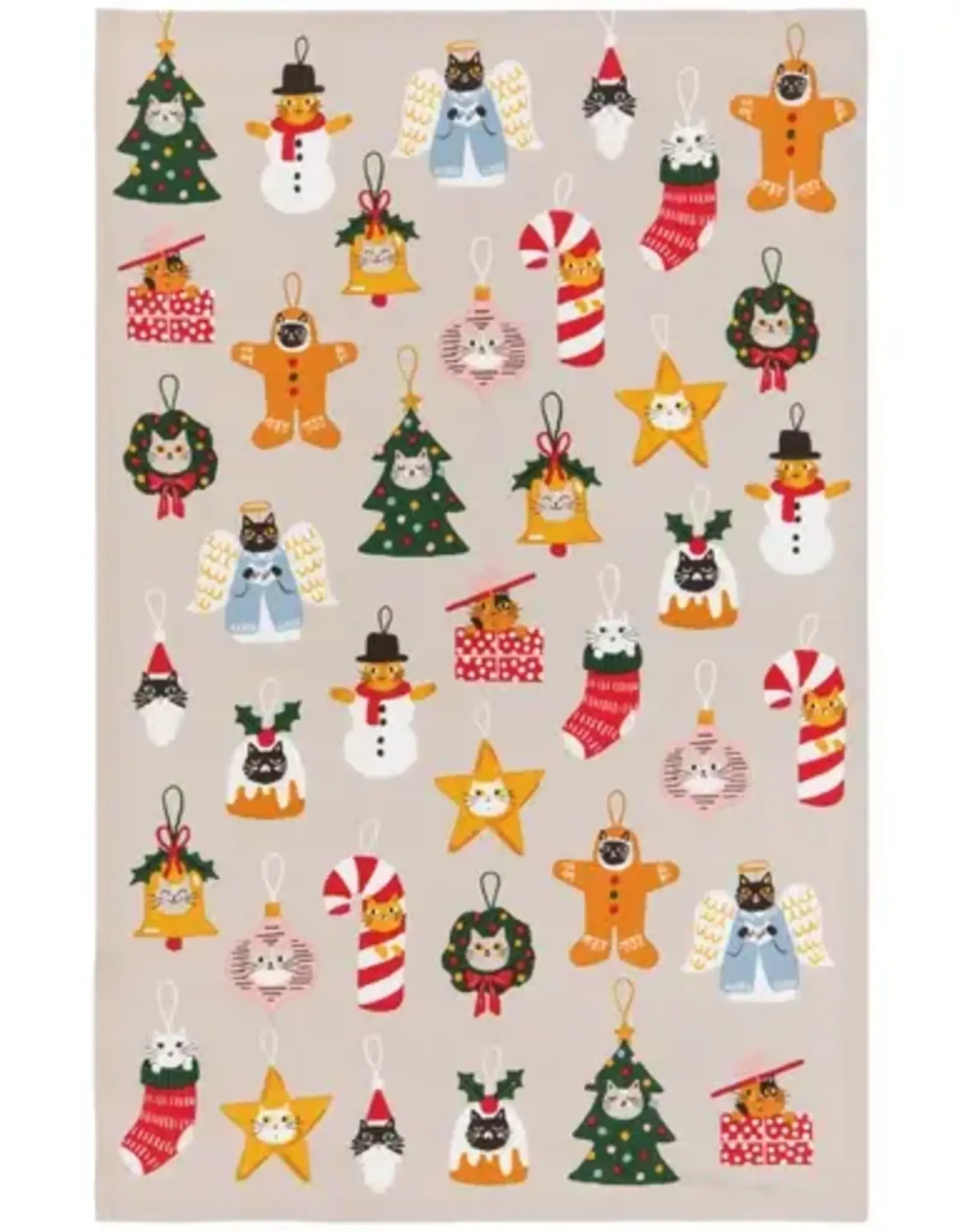 Linge à vaisselle -  Chat Noel