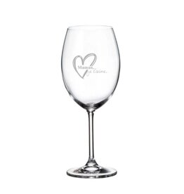 La maison du bar Verre à vin - Je t'aime Maman