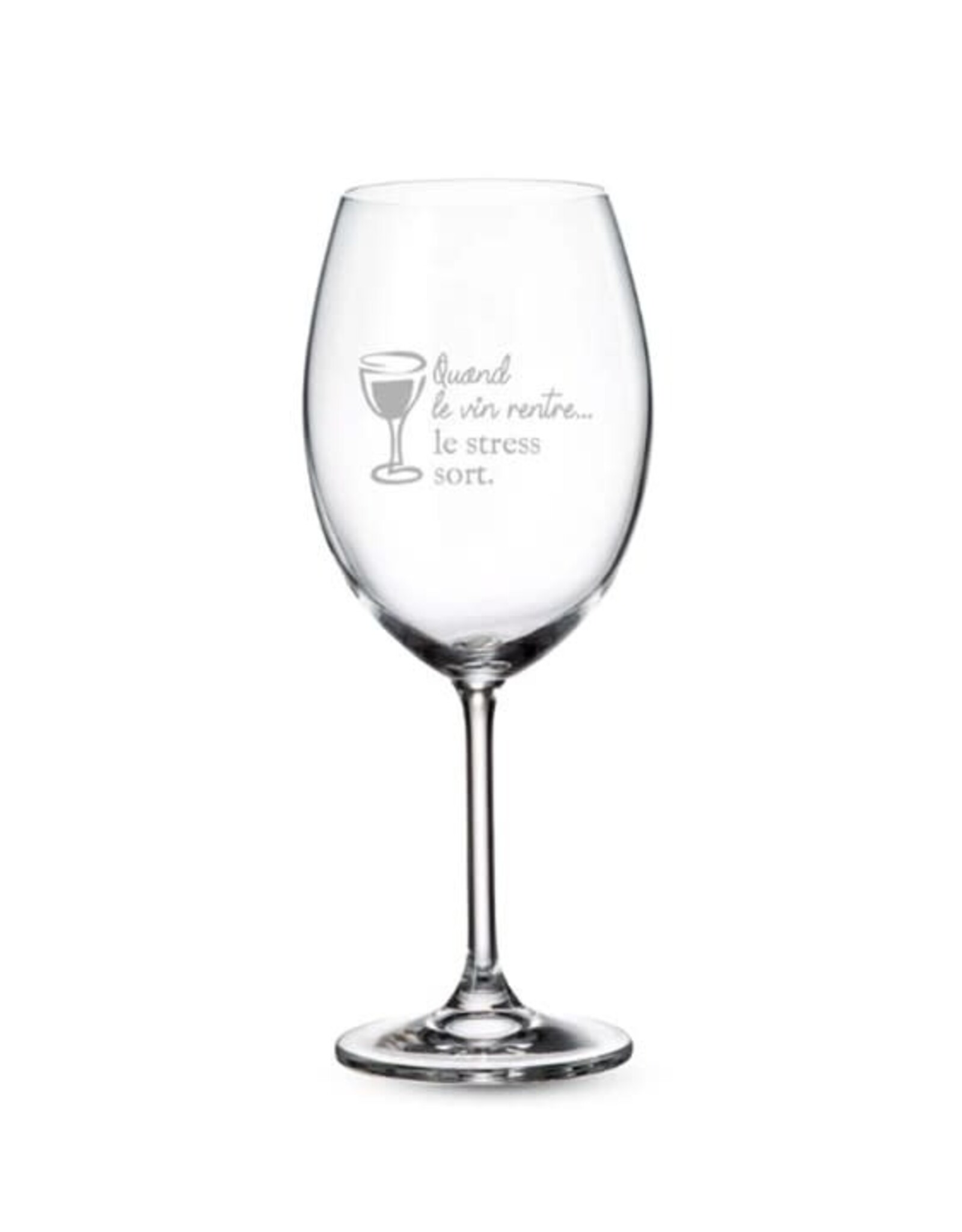 La maison du bar Verre à vin - Quand le vin rentre ... le stress sort  !