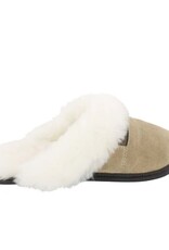 Garneau Pantoufle mule Beige + bordure - Femme