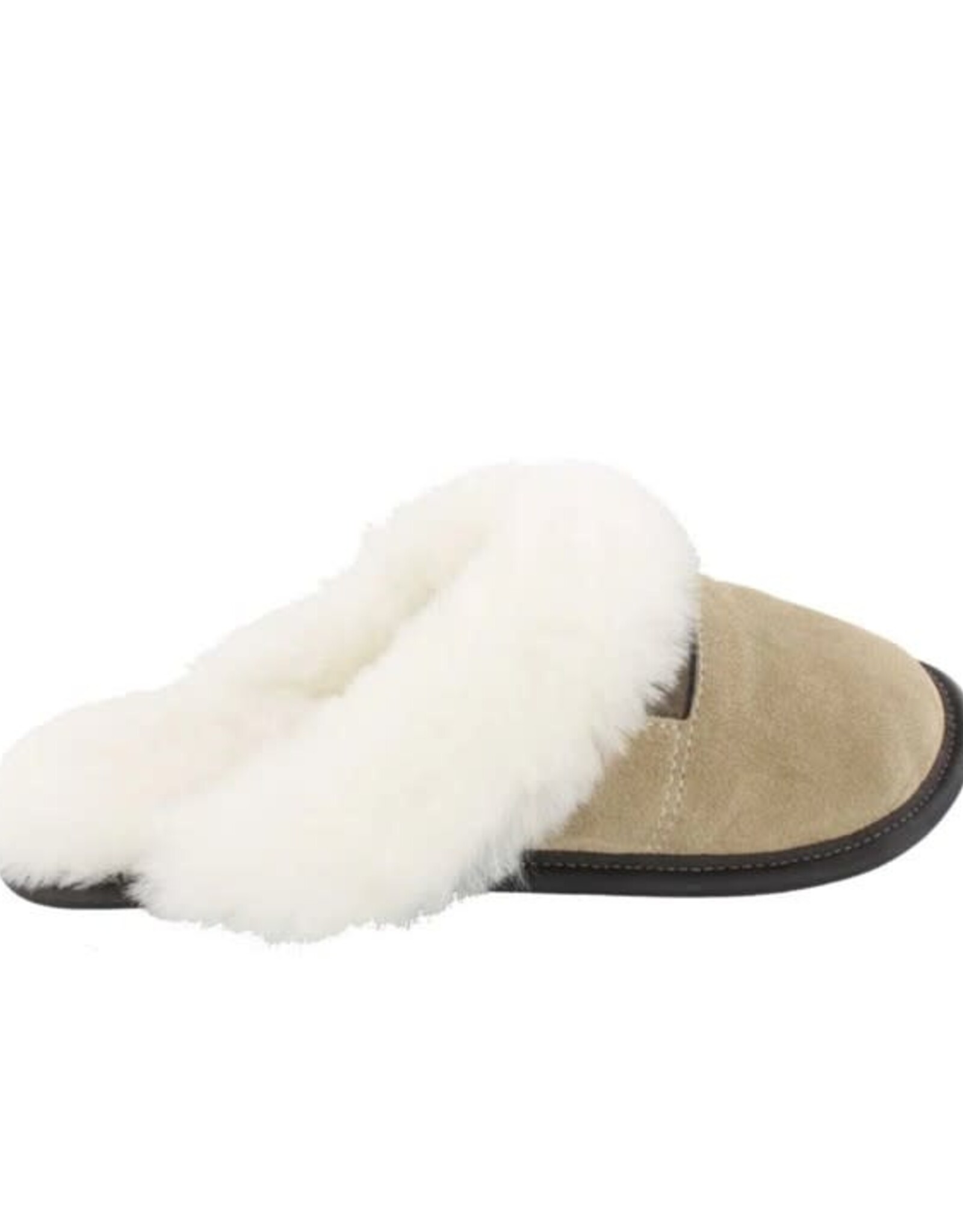 Garneau Pantoufle mule Beige + bordure - Femme