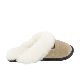 Garneau Pantoufle mule Beige + bordure - Femme