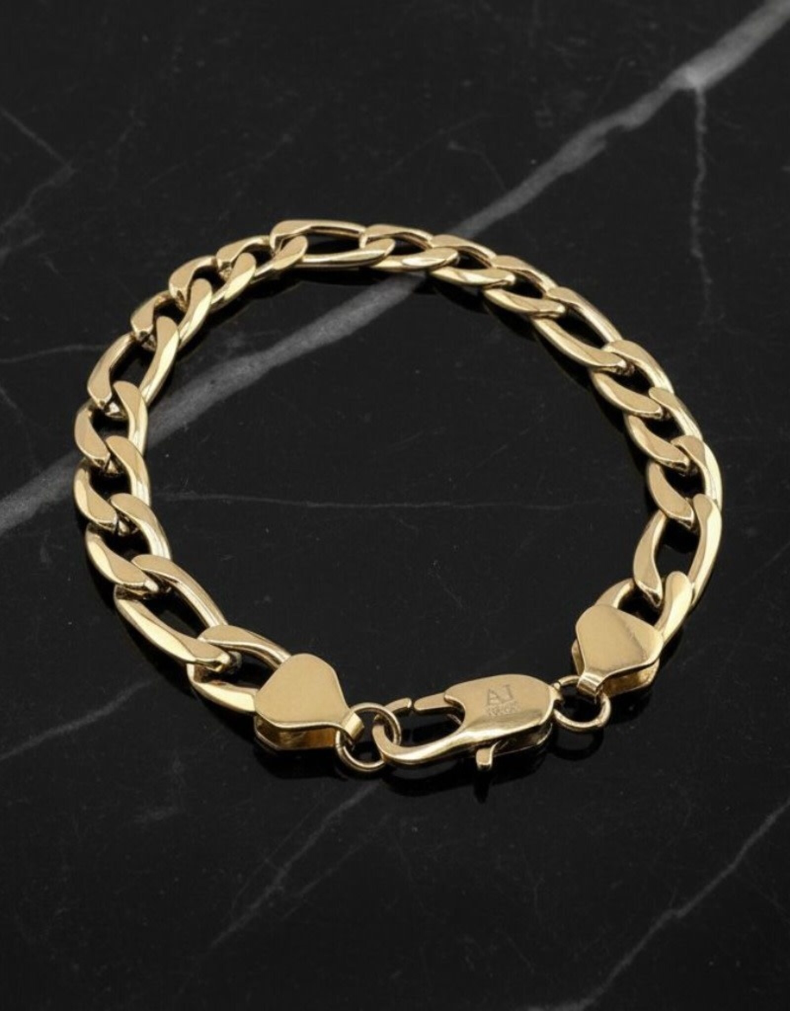Bracelet Figaro Loyal 8'' - Or