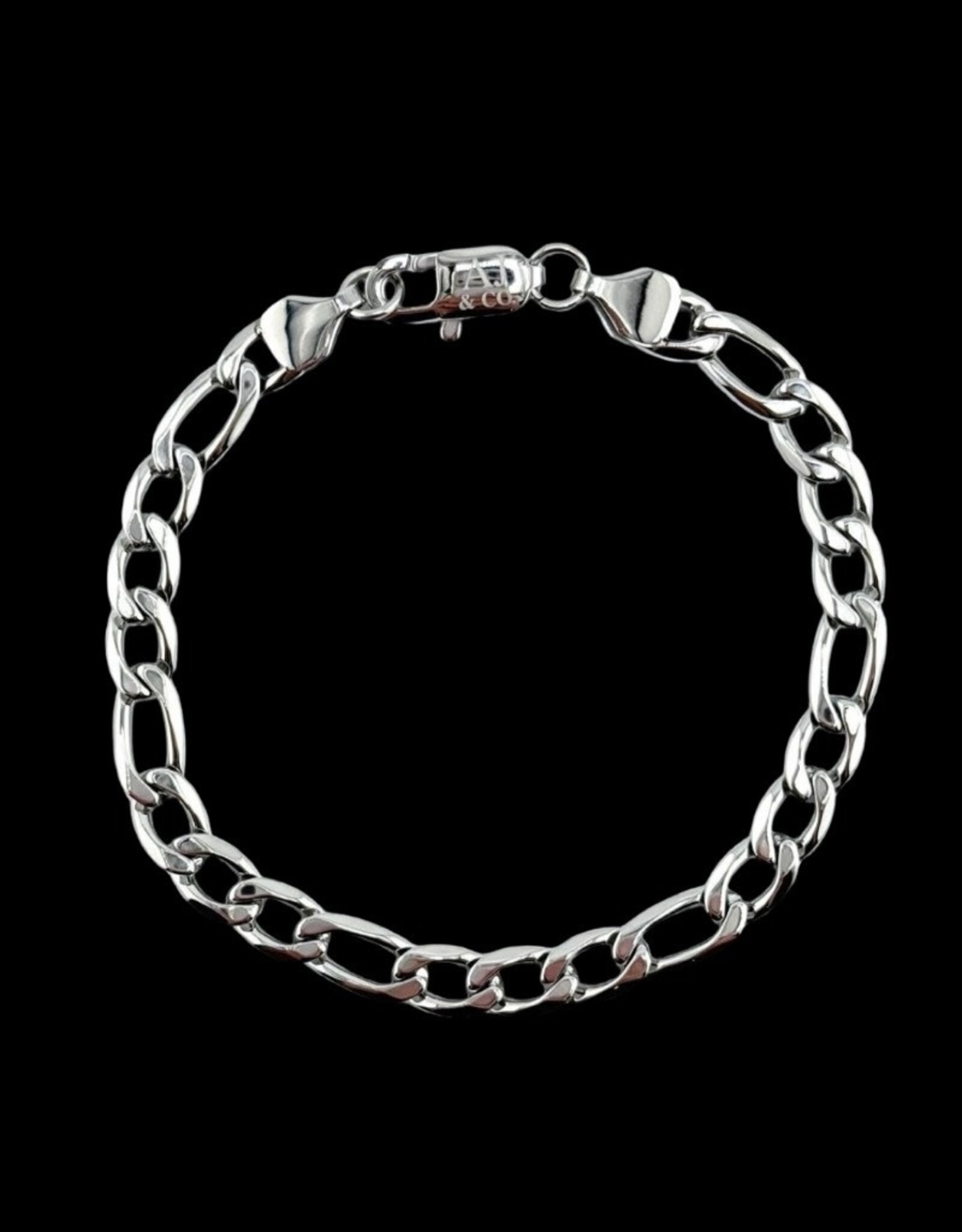 Bracelet Figaro Loyal 8'' - Argent