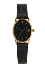 Montre Ovale Abby - Noir & Or