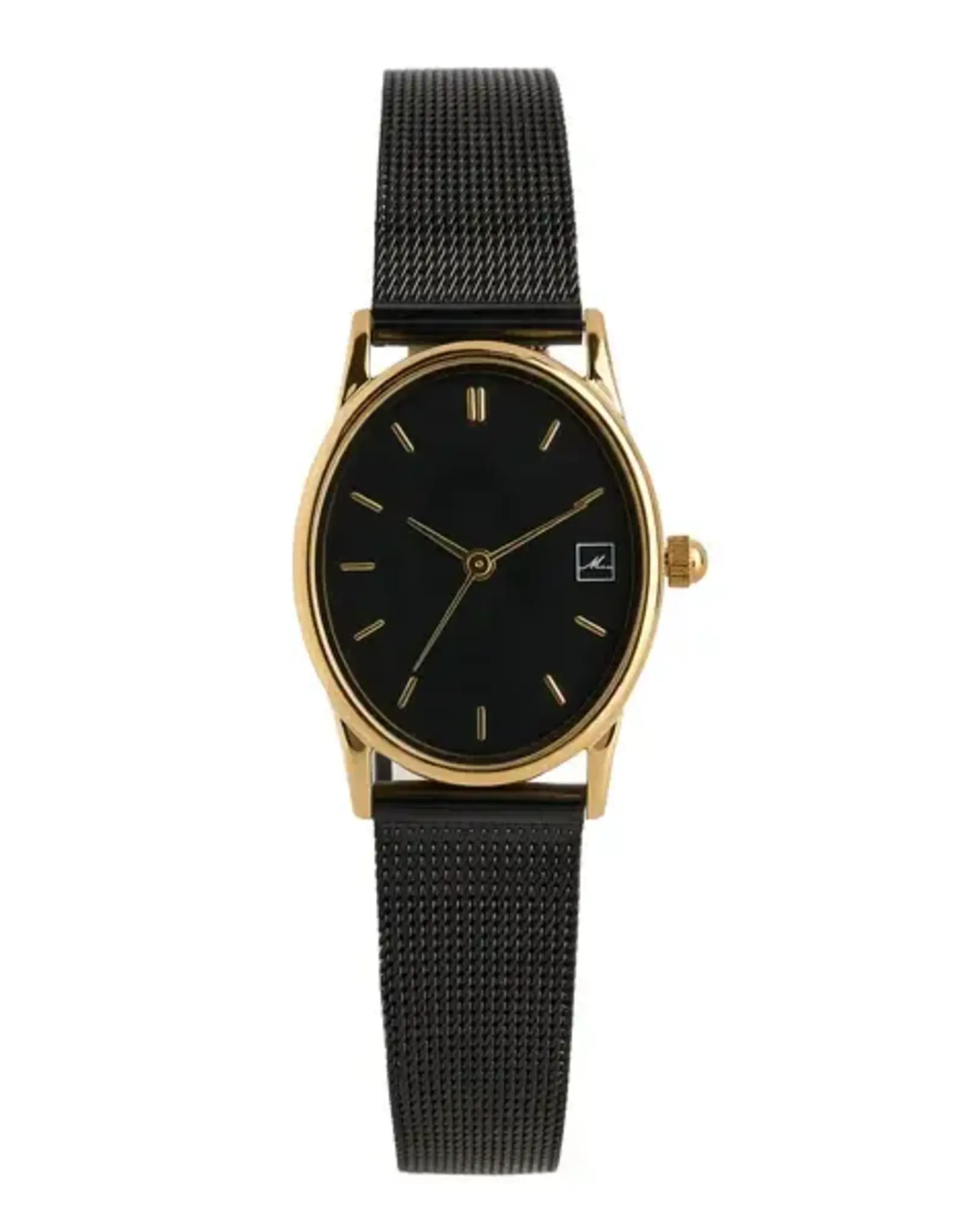 Montre Ovale Abby - Noir & Or