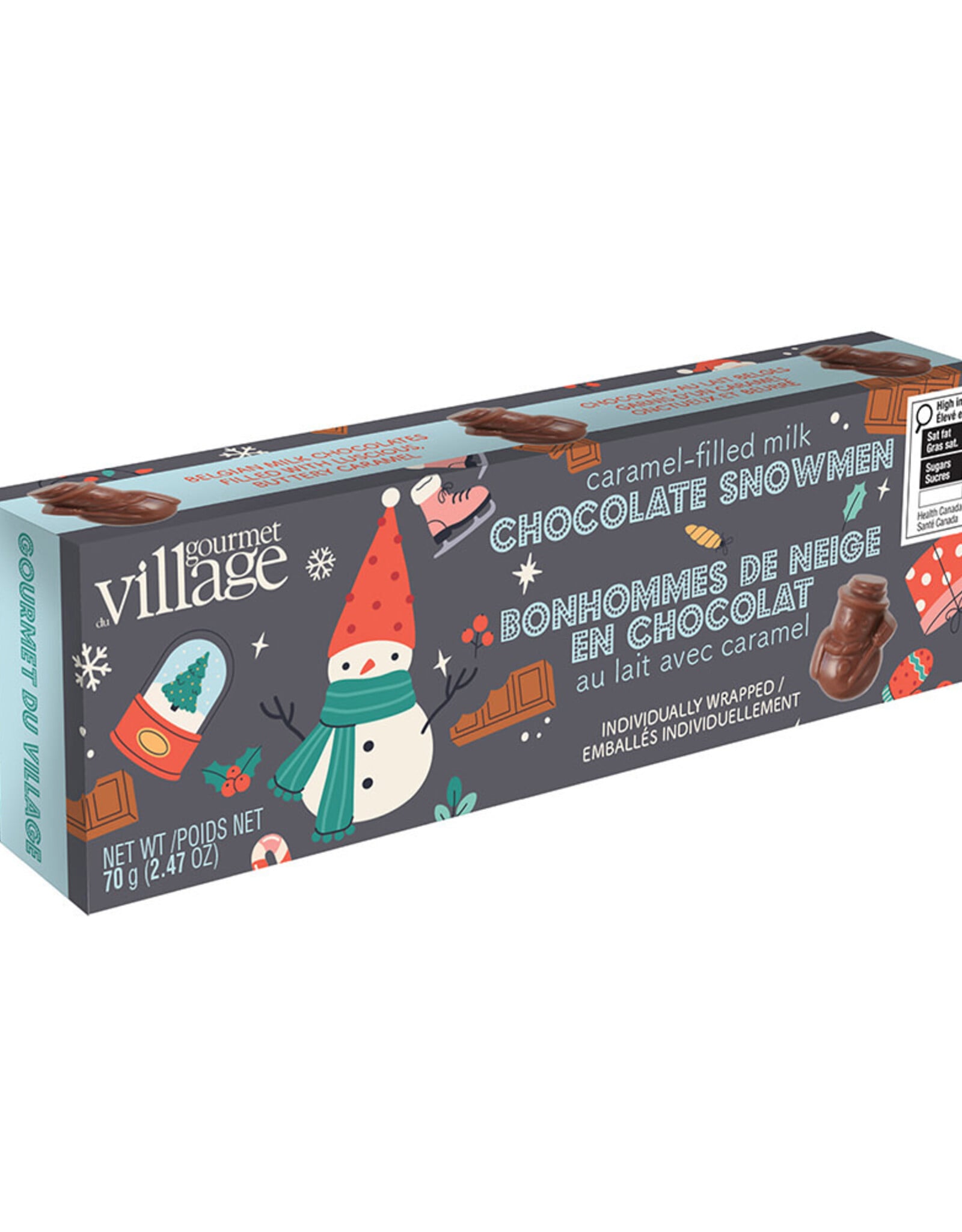 Gourmet du Village Boite de Bonhomme de neige - Chocolat au lait