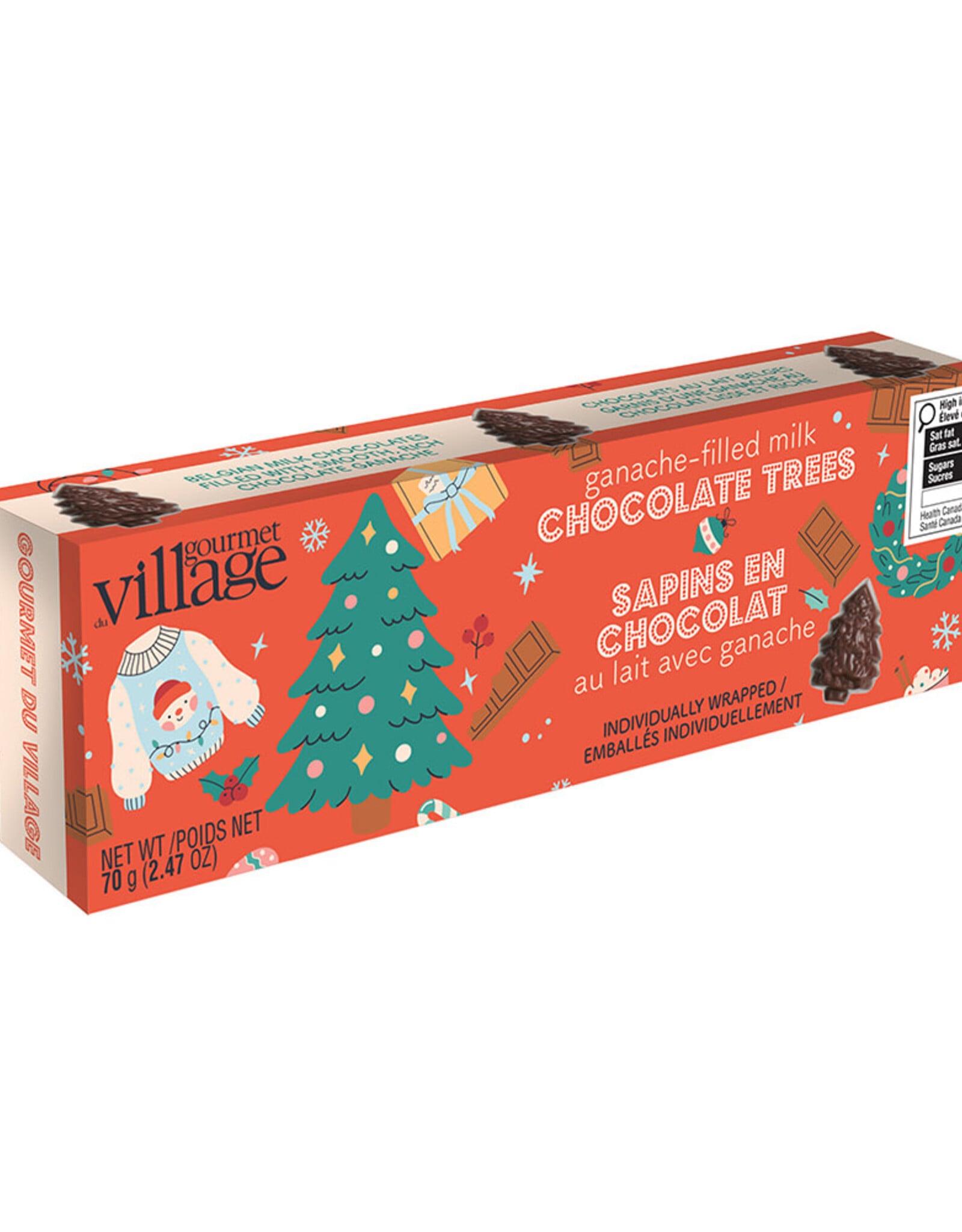 Gourmet du Village Boite de Sapins en chocolat