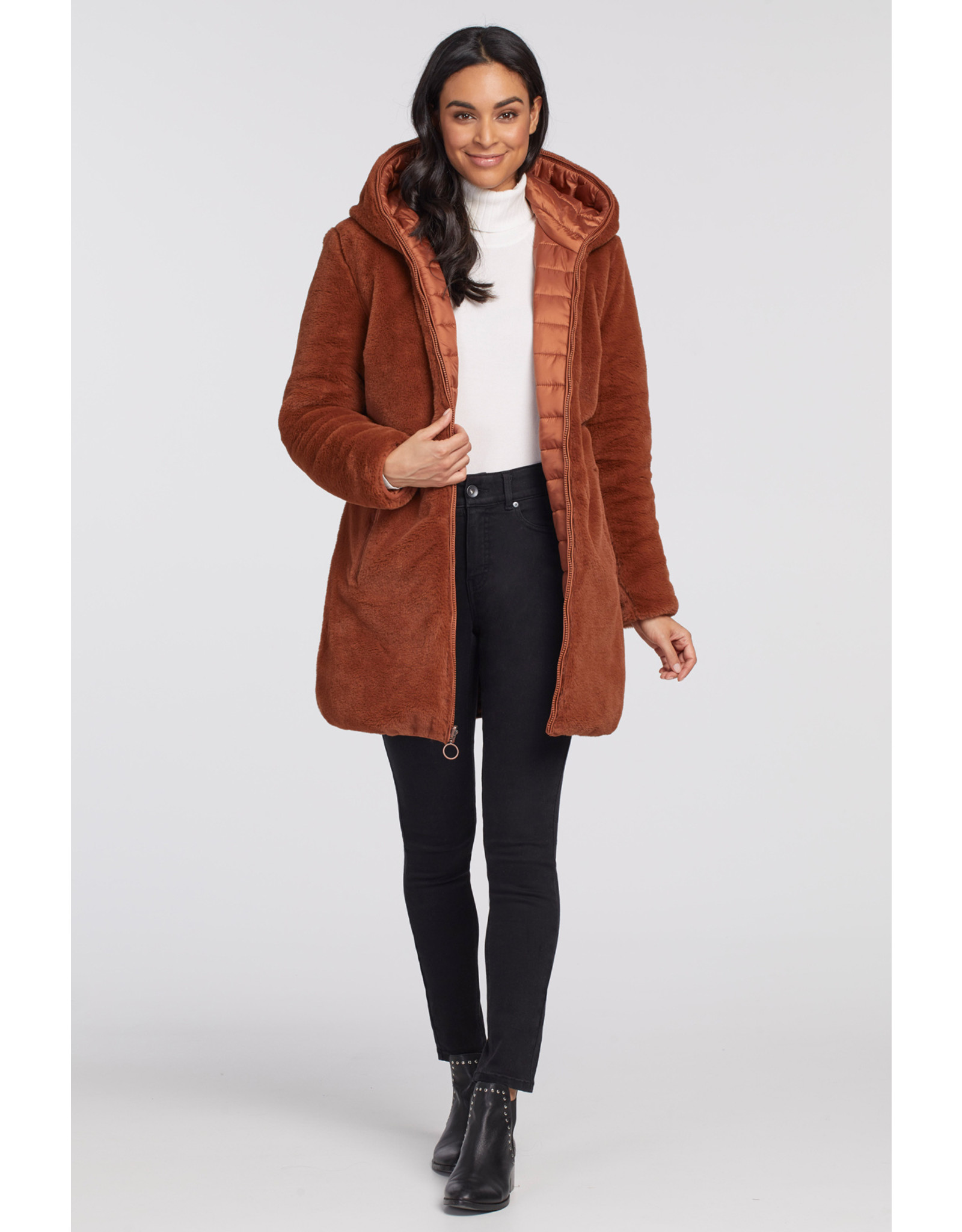 Tribal Reversible Puffer/Faux Fur 72250 