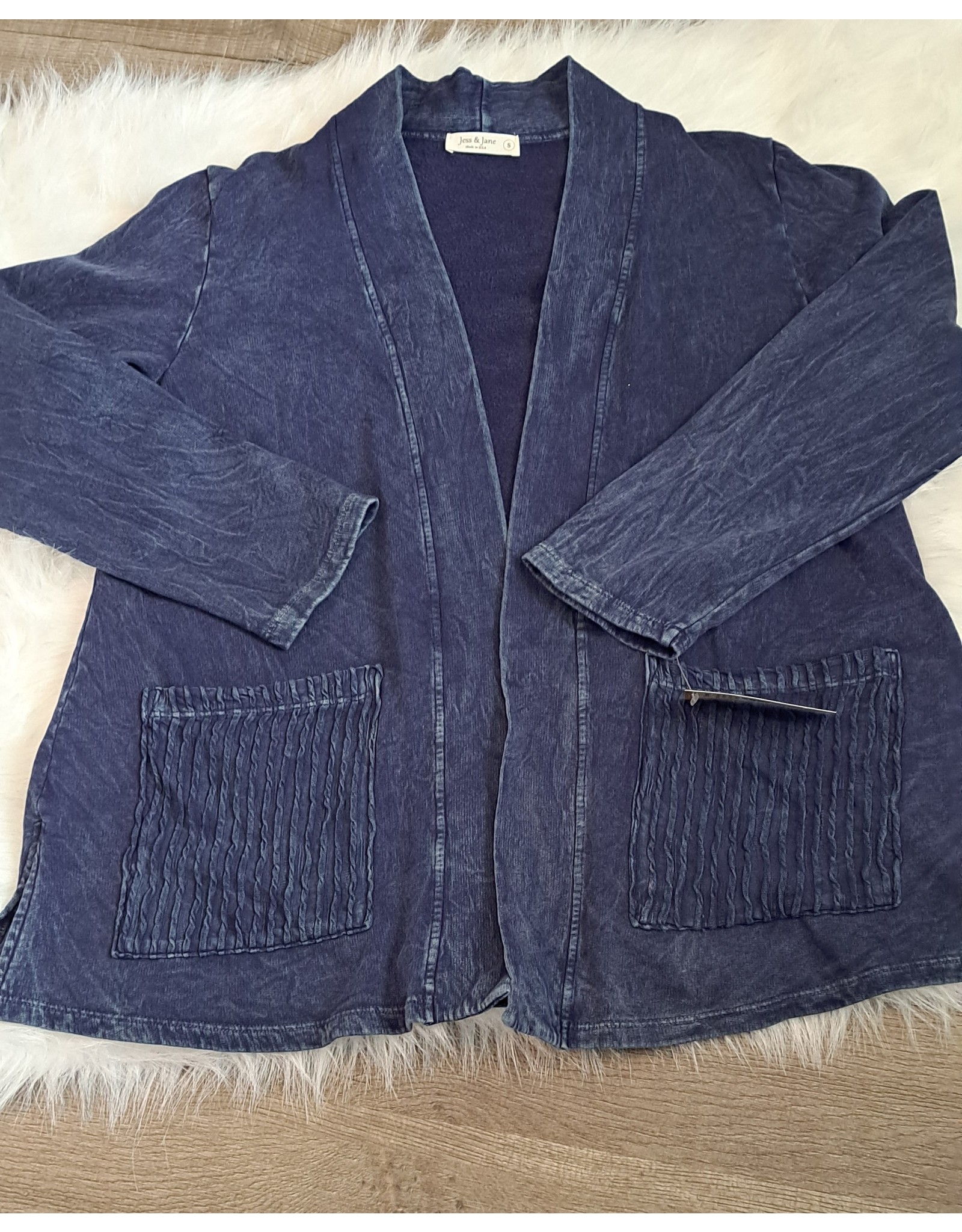 Jess & Jane Cotton Fleece Kimono Jacket M90