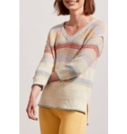 Tribal 3/4 Sleeve V-Neck Sweater 76660 2161