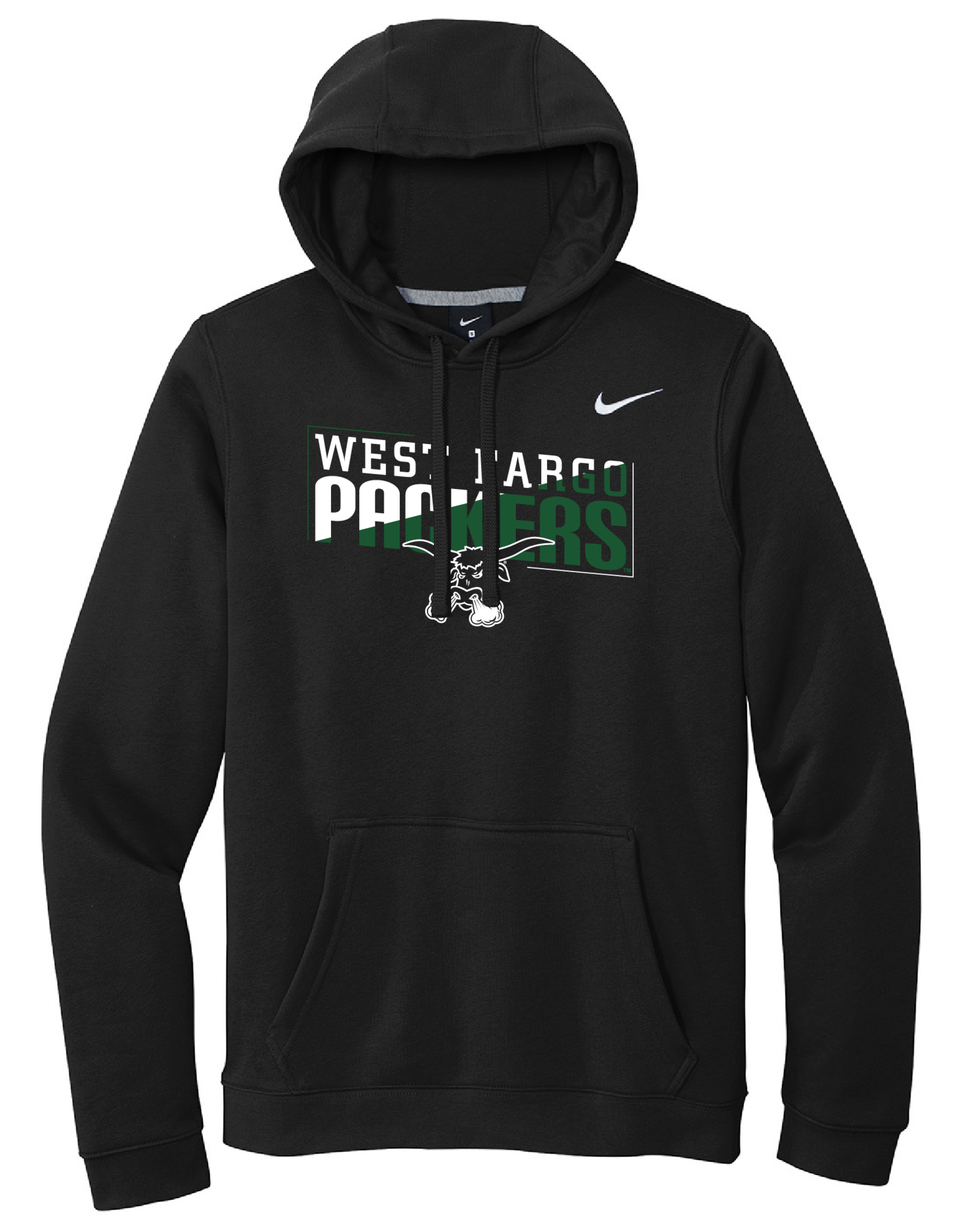 Packers Blk Nike Club Hoodie - Bee Seen Gear