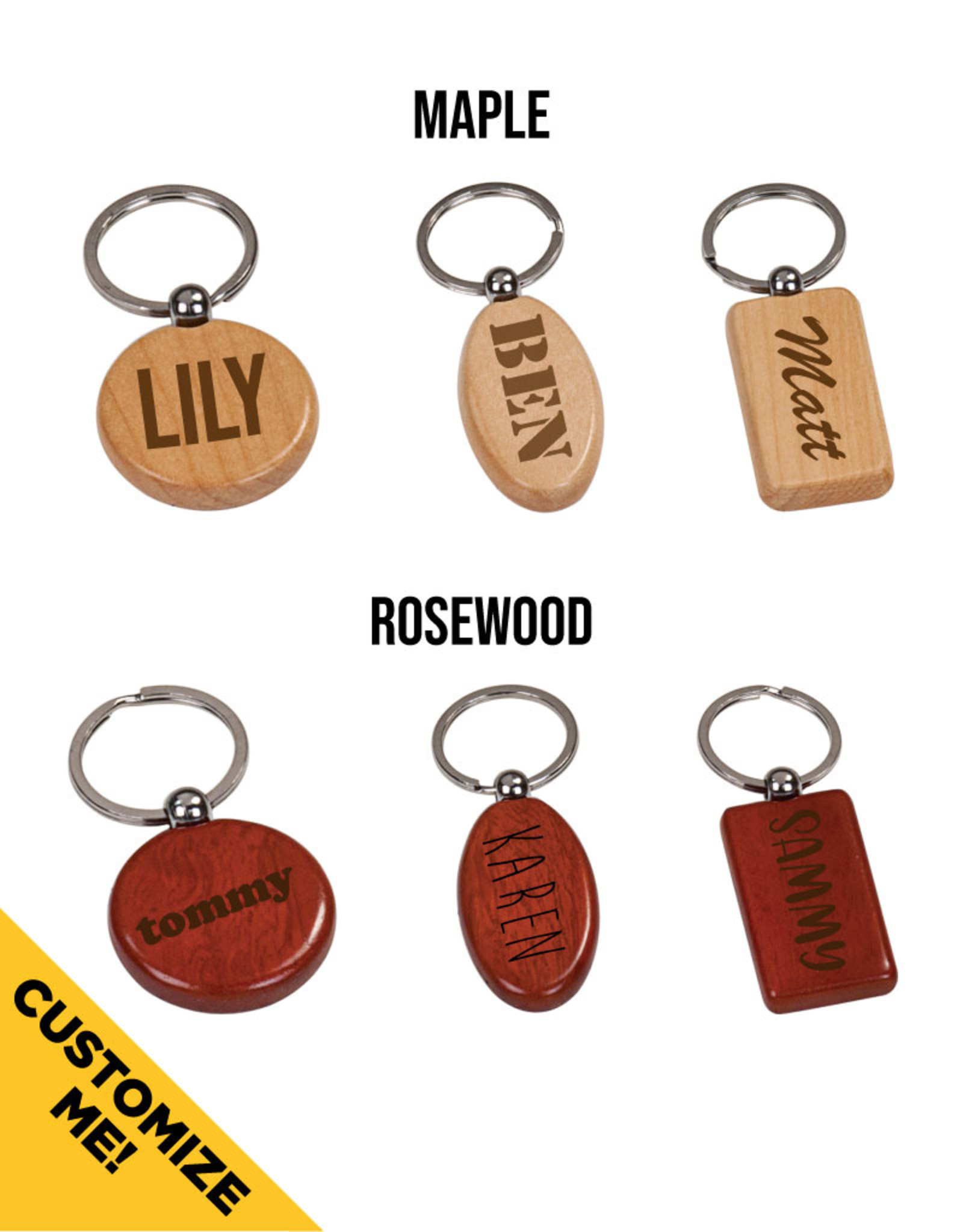 Wooden Keychain Bee Seen Gear