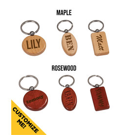 Wooden Keychains (Customizable)