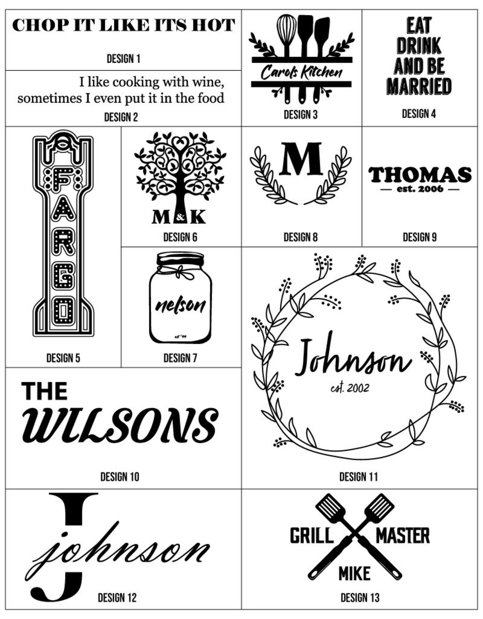 Bamboo Cutting Boards (Customizable) Bee Seen Gear