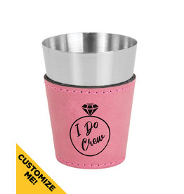 Leatherette & Stainless Steel Shot Glass (Customizable)