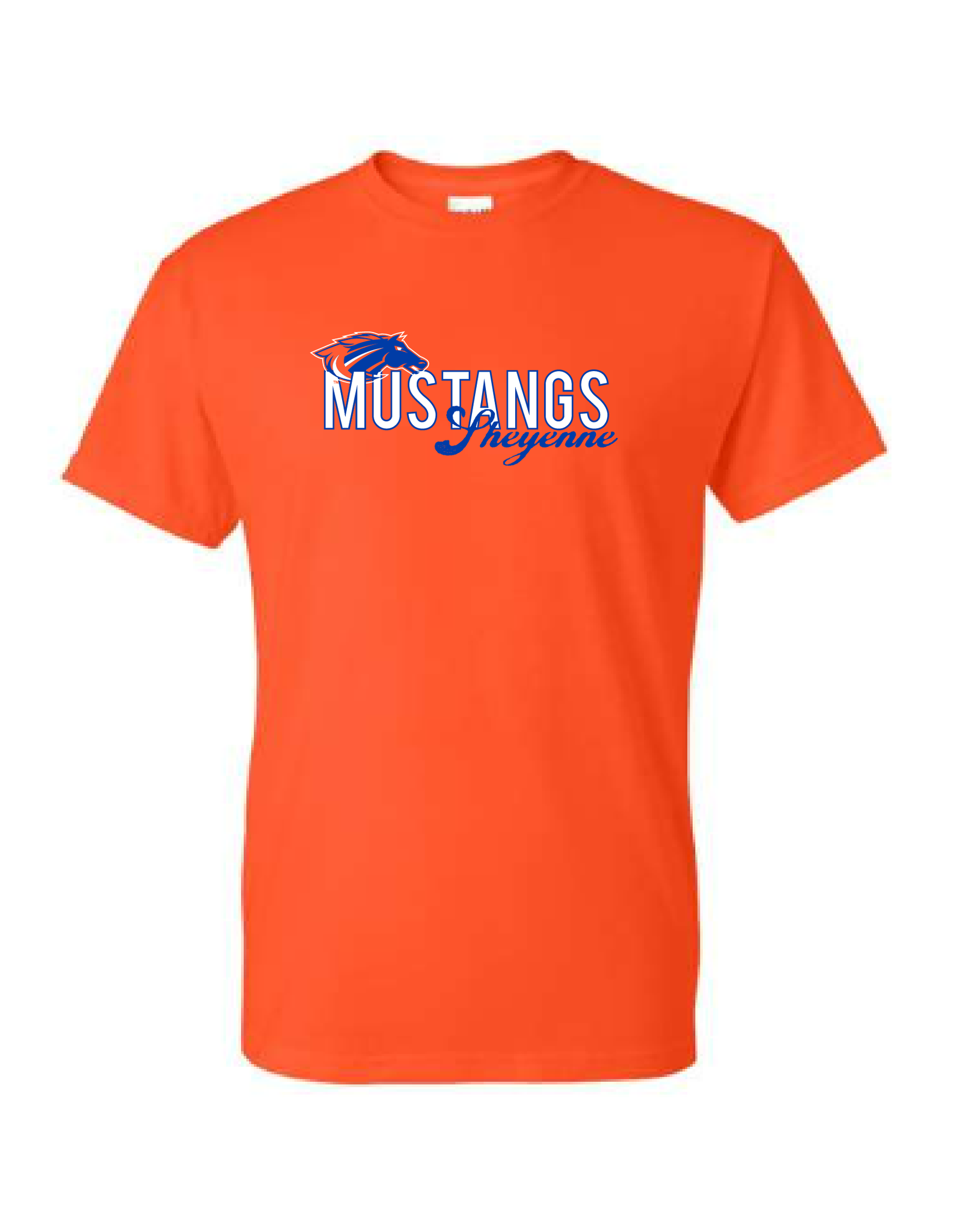 Gildan Mustangs Orange SS T-Shirt