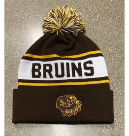 Cap America Bruins Knit Pom Beanie Brn/Gld/Wht