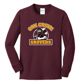 Port & Company Grovers Lumber Jack Ath. Maroon YTH P&C L/S T-Shirt 1123