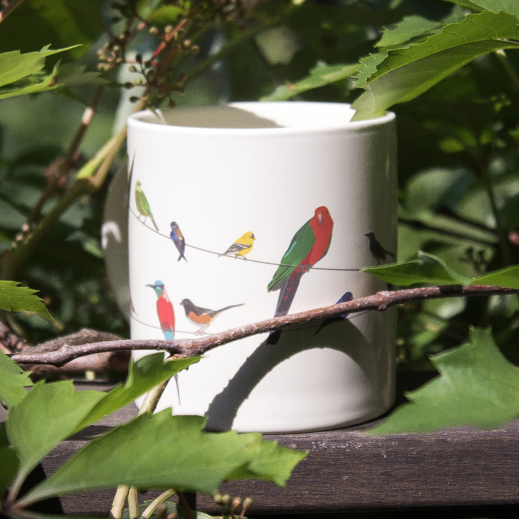 Unemployed Philosophers Guild Birds on a Wire Mug