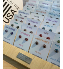 Baked Beads Birthstone Crystal Stud Earrings