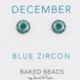 Baked Beads Birthstone Crystal Stud Earrings